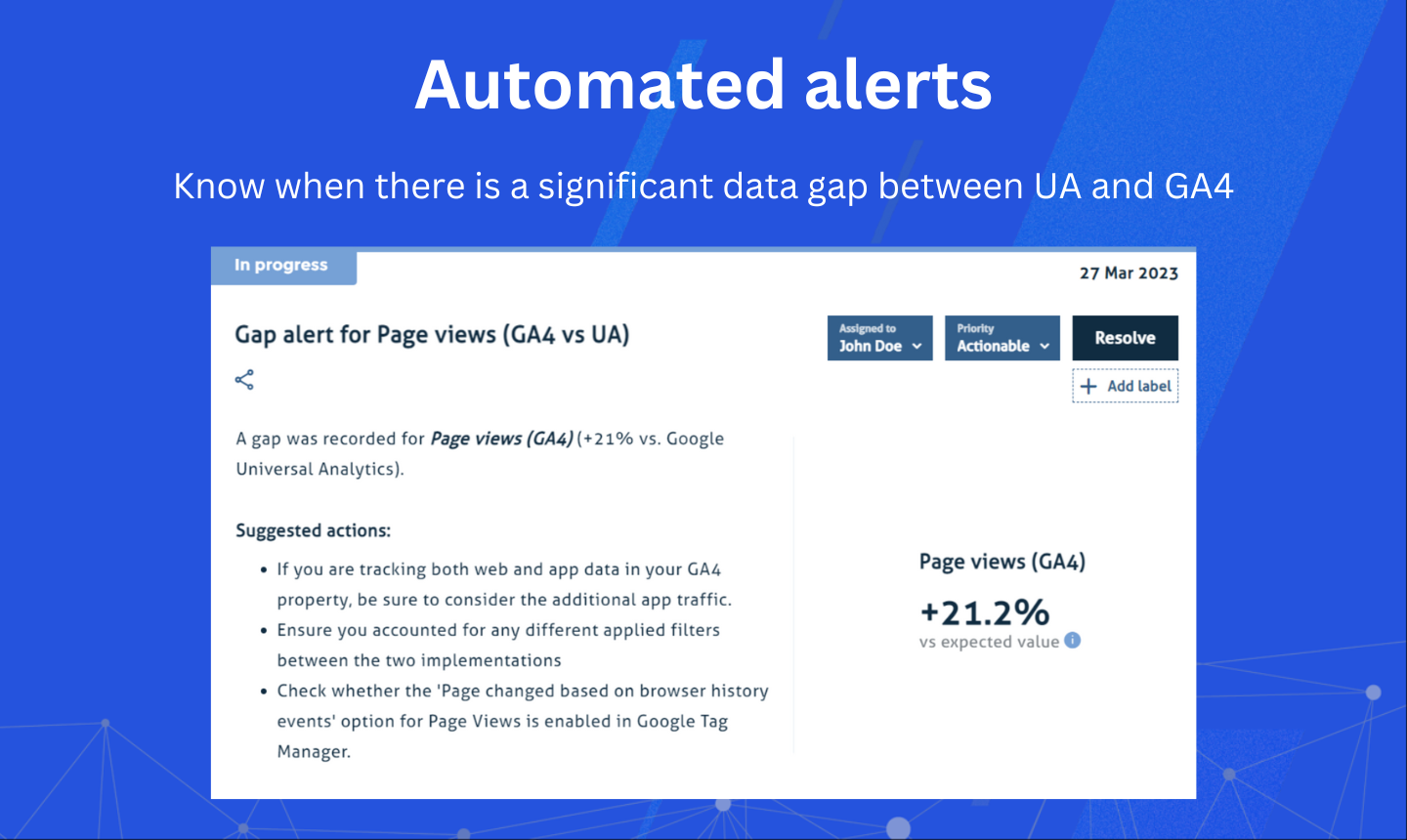 Automated alerts